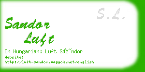 sandor luft business card